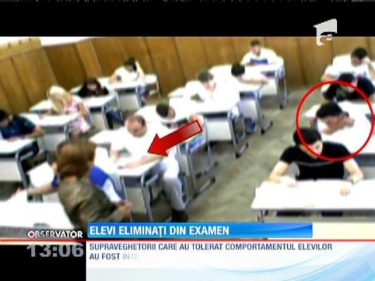 Bacalaureat 2015.  Eliminaţi din examen după ce camerele de supraveghere i-au surprins copiind