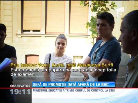 Şefă de promoţie dată afară de la BAC