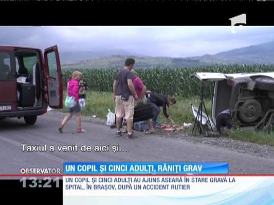 Accident rutier deosebit de grav. Un copil a fost aruncat din mașină, de pe bancheta din spate!