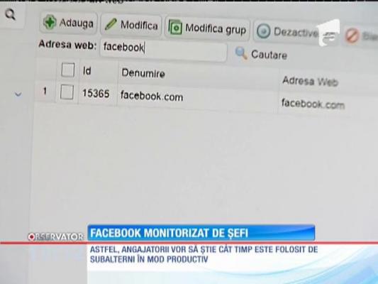 Facebook monitorizat de şefi