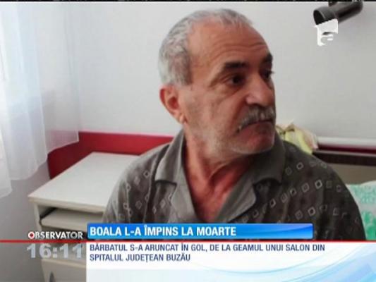 Un bărbat s-a aruncat de la geamul unui salon al spitalului în care se afla