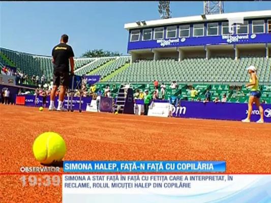 150 de copii pasionaţi de tenis au fost adversarii Simonei Halep