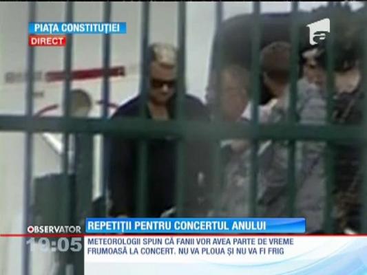 Robbie Williams, repetiții înainte de concertul din Piața Constituției