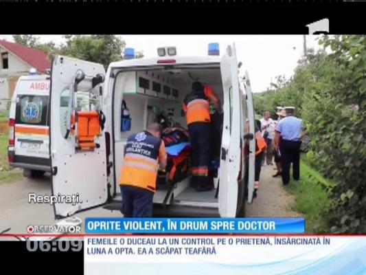 O femeie gravidă în luna a opta, la un pas să își piardă sarcina într-un accident rutier