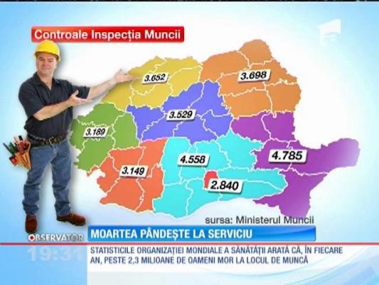 Persoanele care lucrează în construcţii, cele mai expuse la accidente de muncă