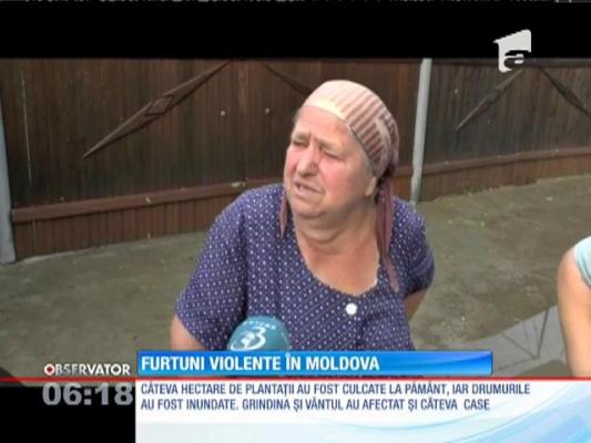 Furtunile au făcut prăpăd în judeţele din nordul Moldovei