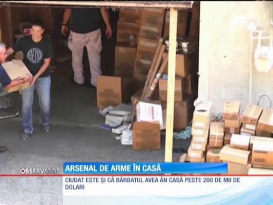 Depozit de armament, găsit în casa unui bărbat