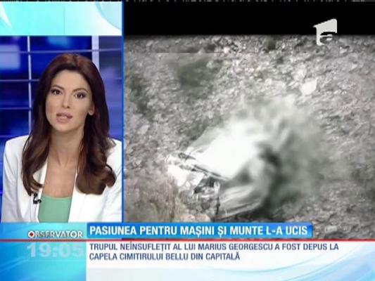 Trupul lui Marius, tânărul mort într-un accident de off-road, depus la capela unui cimitir din Bucureşti