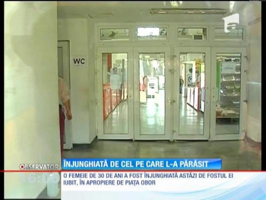 O femeie care şi-a părăsit iubitul  a fost înjunghiată în văzul lumii