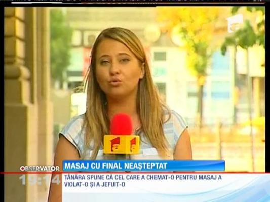 A fost chemată pentru masaj şi a fost violată şi jefuită