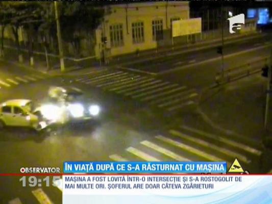 Un şofer din Brăila a scăpat miraculos dintr-un grav accident de circulaţie