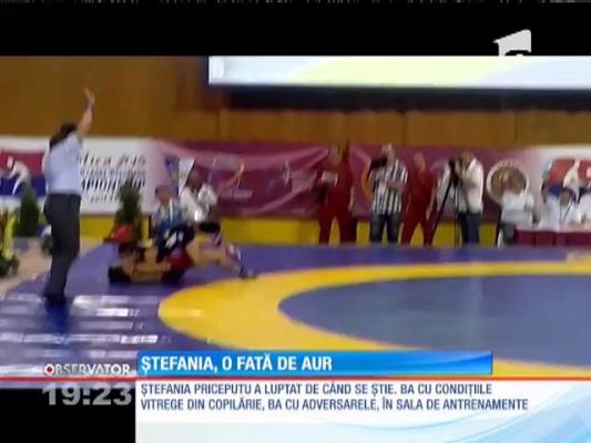 Ștefania, o adolescentă din Craiova, campioană europeană la lupte libere