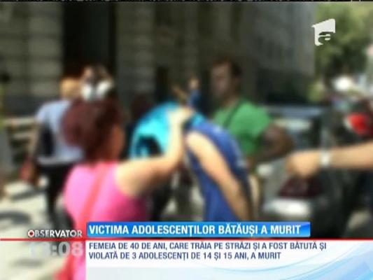 Femeia bătută şi violată de 3 adolescenţi în Deva a murit