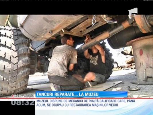 Muzeu transformat în atelier de reparații pentru vehicule militare