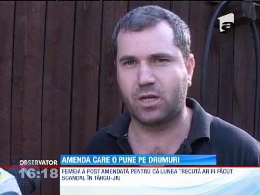 O femeie din județul Gorj a fost amendată pentru un presupus scandal în Târgu Jiu