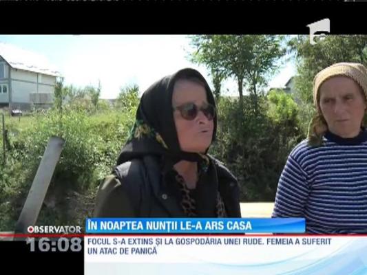 Doi tineri din judeţul Suceava s-au trezit în noaptea nunţii cu casa incendiată