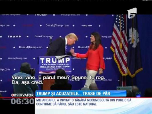 Donald Trump a respins insinuările potrivit cărora ar purta perucă