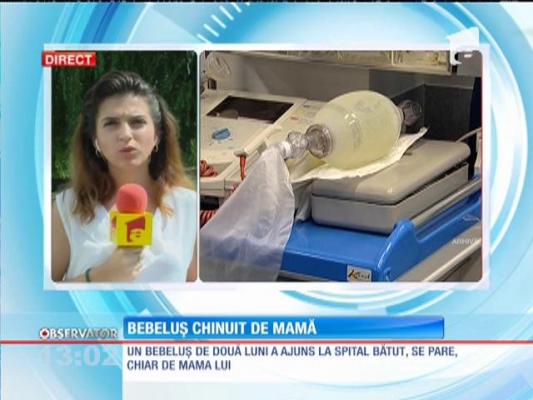 Bebeluş de doar două luni, bătut de mamă