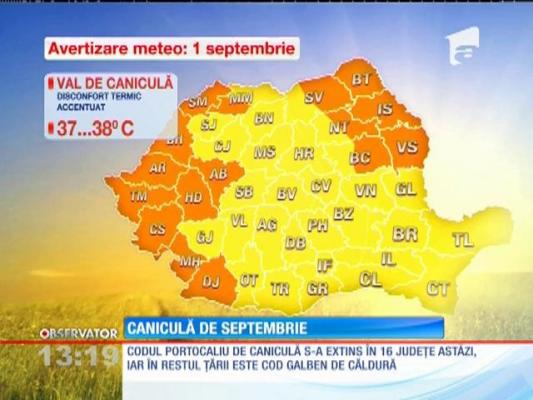 Cod Portocaliu de caniculă! Care sunt zonele vizate