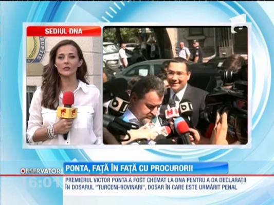 Premierul Victor Ponta, audiat de procurorii DNA