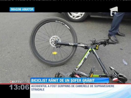 Biciclist rănit de un şofer neatent, în Buzău