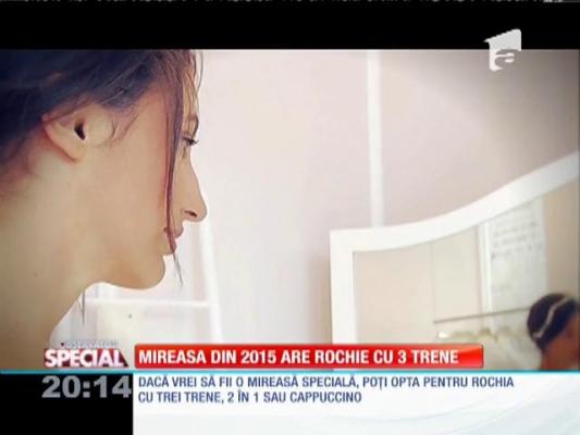 SPECIAL! Mireasa din 2015 are rochie cu trei trene