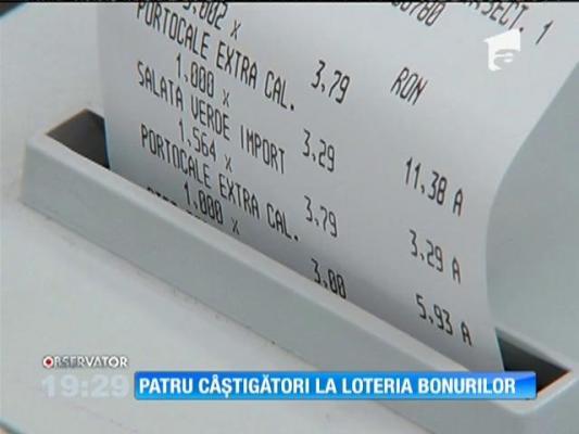 Patru câştigători la loteria bonurilor