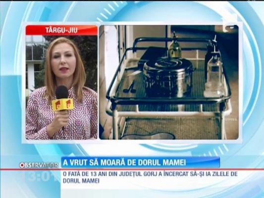 O copilă de 13 ani a vrut să-şi ia viaţa de dorul mamei