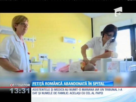 O fetiţă născută de o româncă, abandonată într-un spital din Sicilia