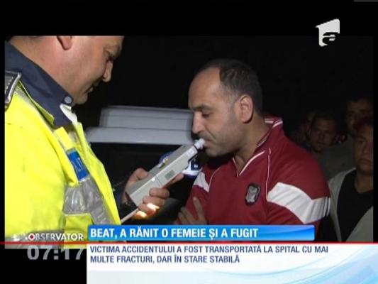 Un şofer beat a rănit o femeie şi a fugit