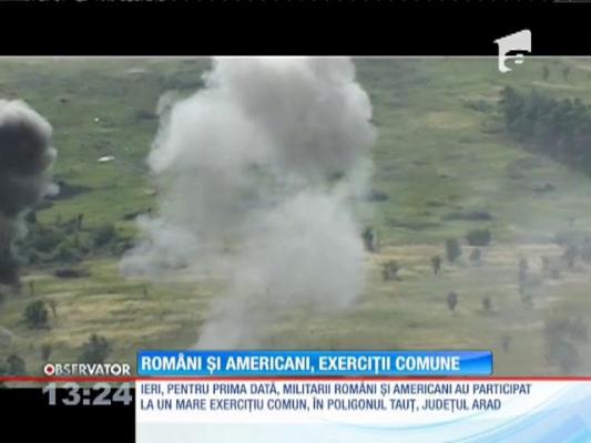 Militarii români şi americani au participat la un exerciţiu comun, în poligonul Tauţ, judeţul Arad