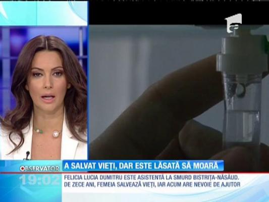 Lucia Dumitru, asistenta Smurd din Bistriţa, a salvat sute de vieţi, dar este lăsată să moară