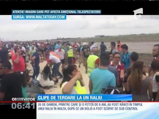 Malta: 26 de oameni au fost răniți de o mașină de raliu scăpată de sub control