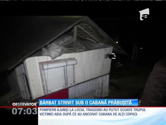 Un bărbat din Cluj a murit strivit sub o cabană care s-a prăbuşit peste el