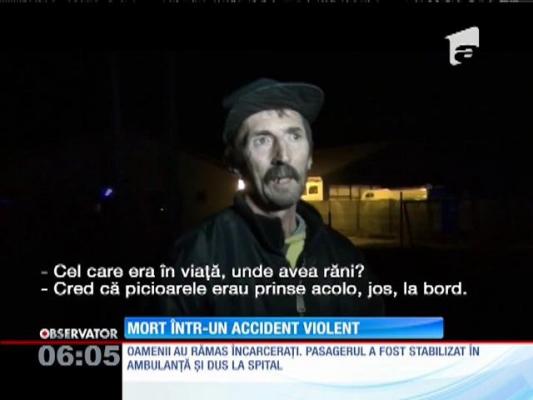 Un bărbat din Maramureș a murit pe loc, după ce maşina pe care o conducea s-a înfipt într-un cap de pod