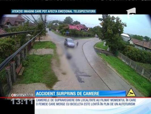 Femeie lovită în plin de un autoturism, în judeţul Dâmboviţa