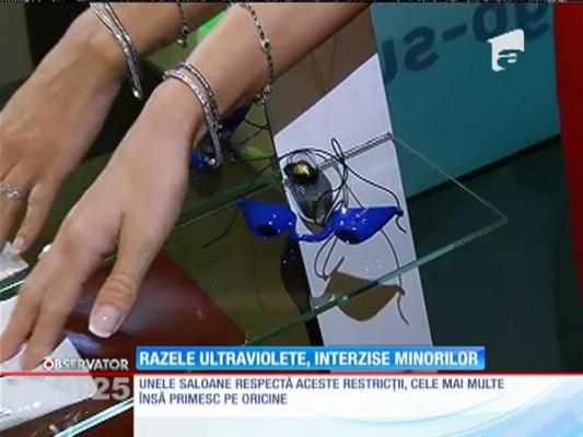 Saloanele de bronzat sunt interzise minorilor