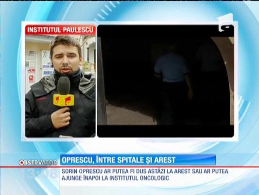 Sorin Oprescu se plimbă între spitale şi arest, în funcţie de rezultatul analizelor medicale