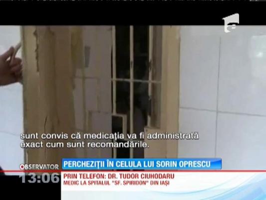 Celula lui Sorin Oprescu, percheziţionată! Poliţiştii au ridicat două flacoane de insulină