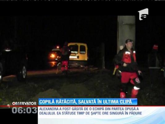 Fetiţă de doar 9 ani rătăcită în pădure, salvată în ultima clipă