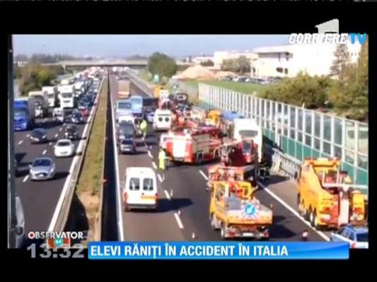 ITALIA: Trei autocare au fost implicate în accidente grave. Au fost răniți ELEVI!