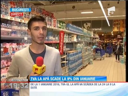 TVA la apă scade la 9% din ianuarie