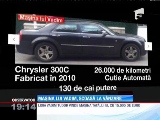 Presate de datorii, fetele lui Corneliu Vadim Tudor au scos maşina de lux a fostului lider politic la vânzare