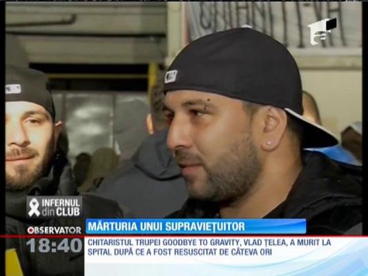 Mărturia înfiorătoare a unui supraviețuitor al incendiului din clubul Colectiv