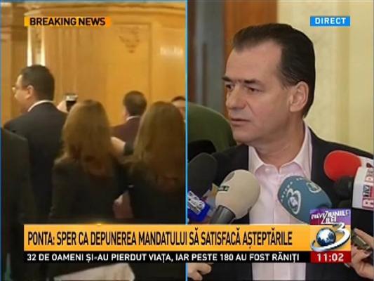 Reacția lui Ludovic Orban după demisia lui Victor Ponta:  Imaginea ţării a avut de suferit în plan extern