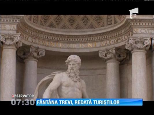 Faimoasa fântână Trevi din Roma şi-a recăpătat strălucirea de odinioară