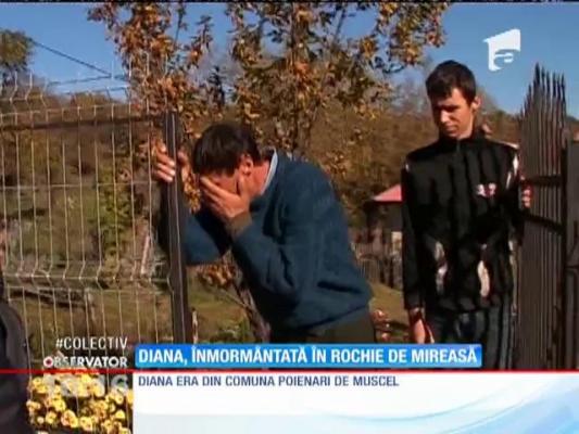Elena Diana, înmormântată în rochie de mireasă. Sute de oameni au plâns-o pe cea care își sprijinea părinții din banii ei