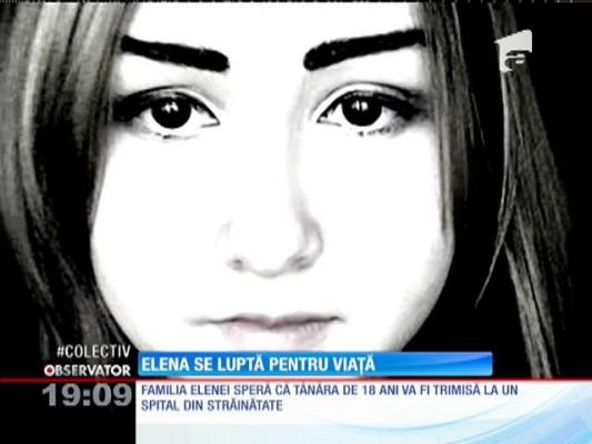 Elena luptă pentru viaţă, deşi are peste jumătate din corp afectat de arsuri grave