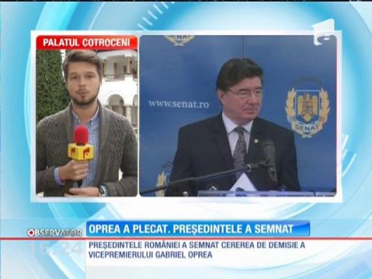 Vicepremierul Gabriel Oprea a demisionat!