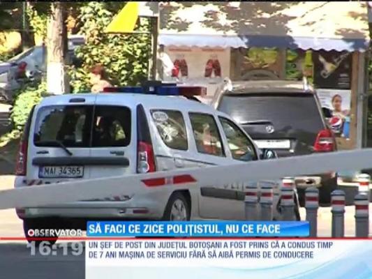Șeful de post dintr-o comună botoşăneană a condus, timp de șapte ani, fără permis